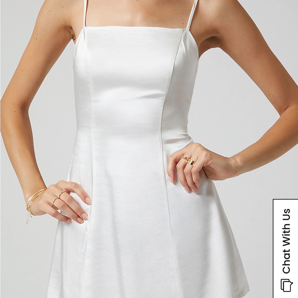 White Satin Mini Dress